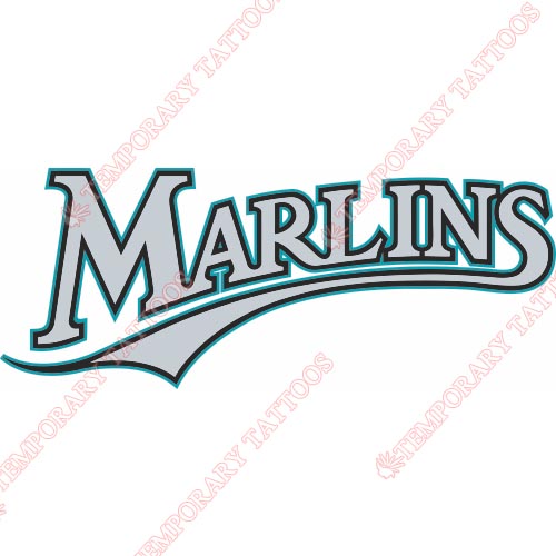Miami Marlins Customize Temporary Tattoos Stickers NO.1690
